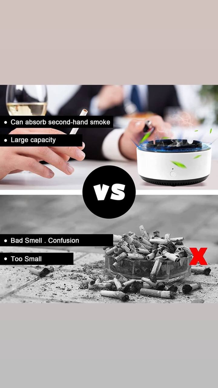 2 in 1 Multifunctional Smokeless Ashtray